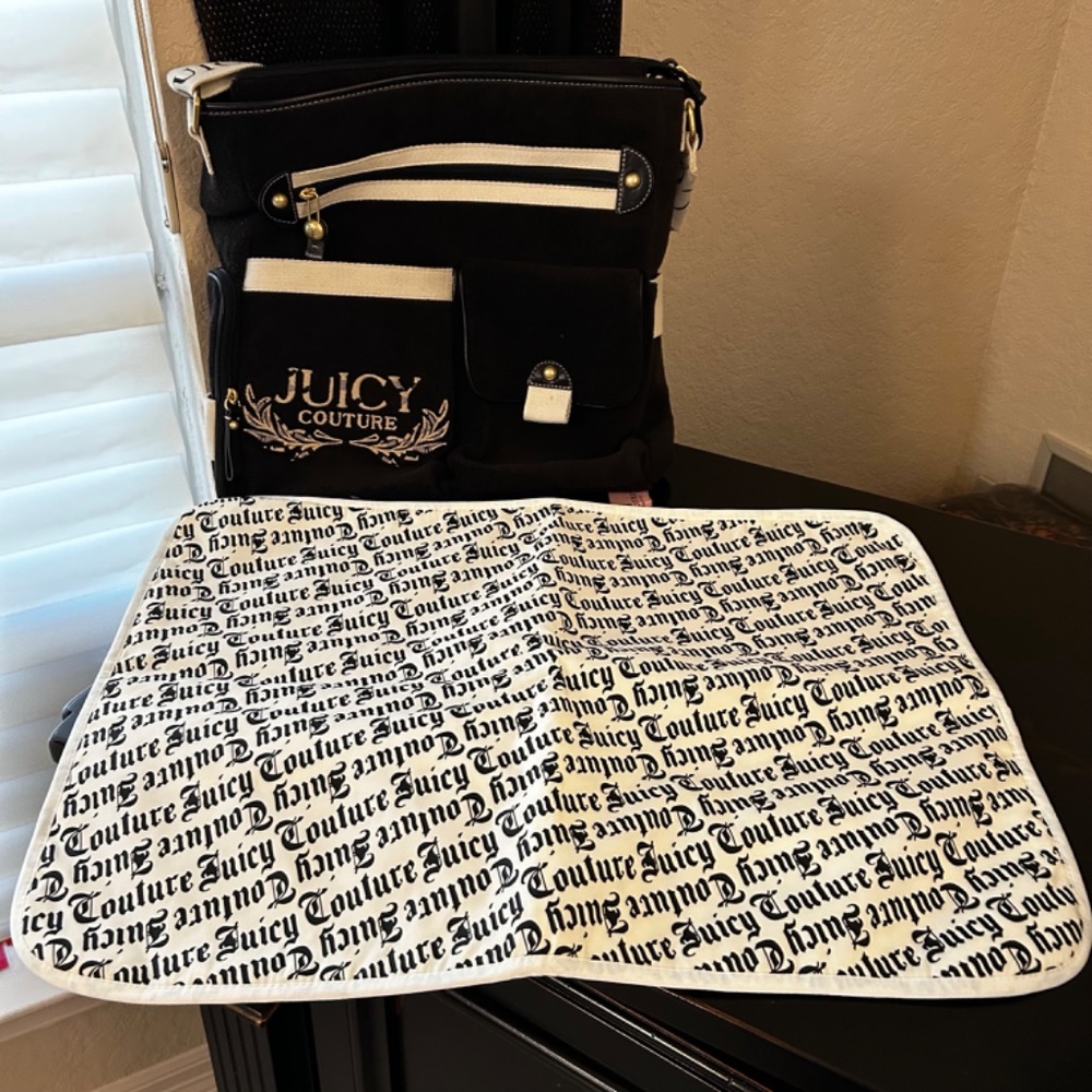 Juicy Couture Baby Brown Velour Diaper Bag Set . NWOT. Authentic & Rare - Picture 10 of 16